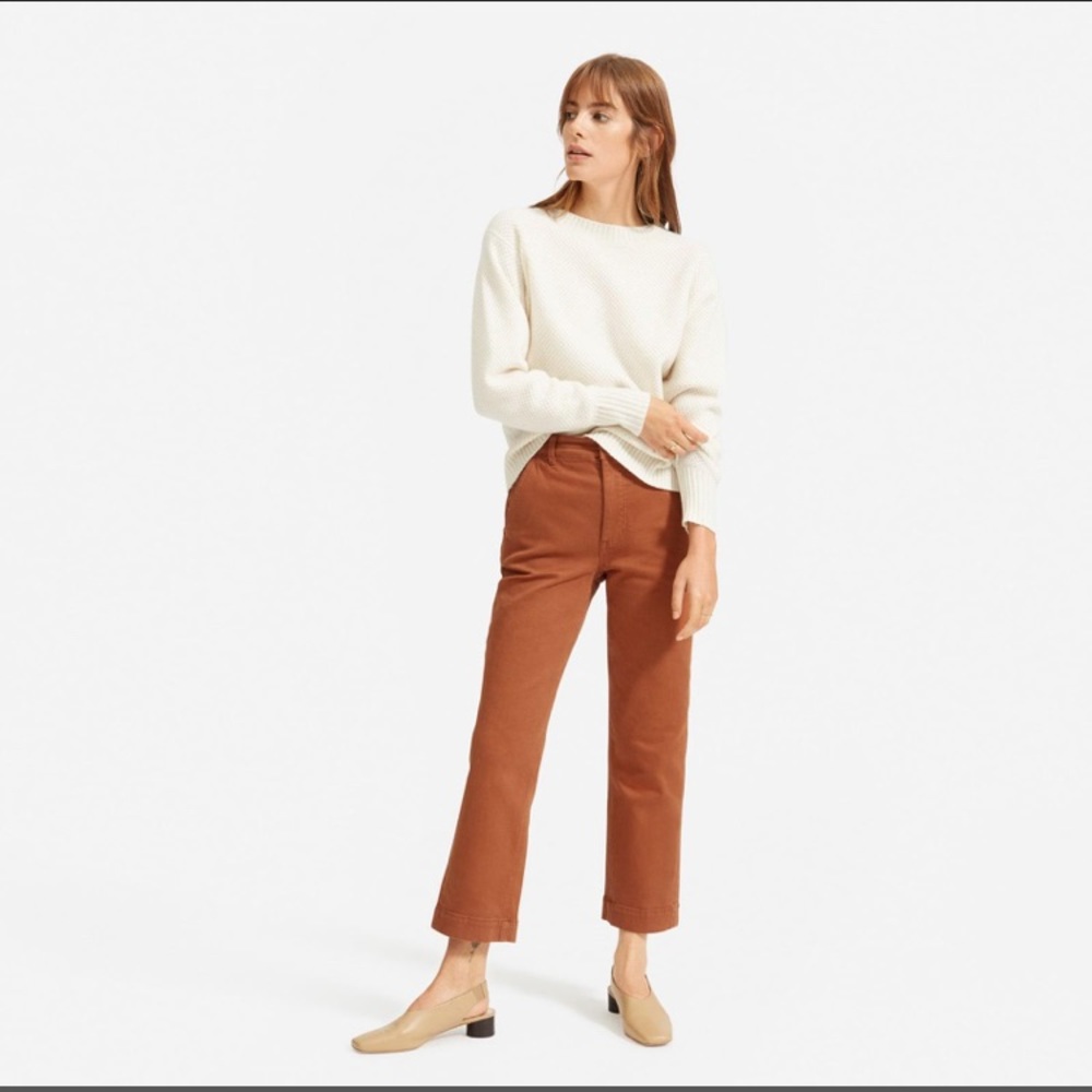 Everlane Straight Leg Crop Pants - Sz 10 - Brown